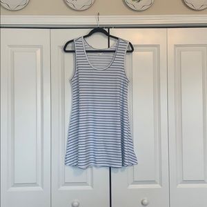 LuLaRoe Perfect Tank Medium White and Blue Stripe